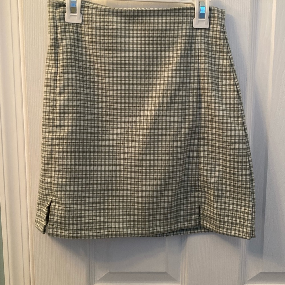 Green and white striped skirt. Purchased from brandy Melville
